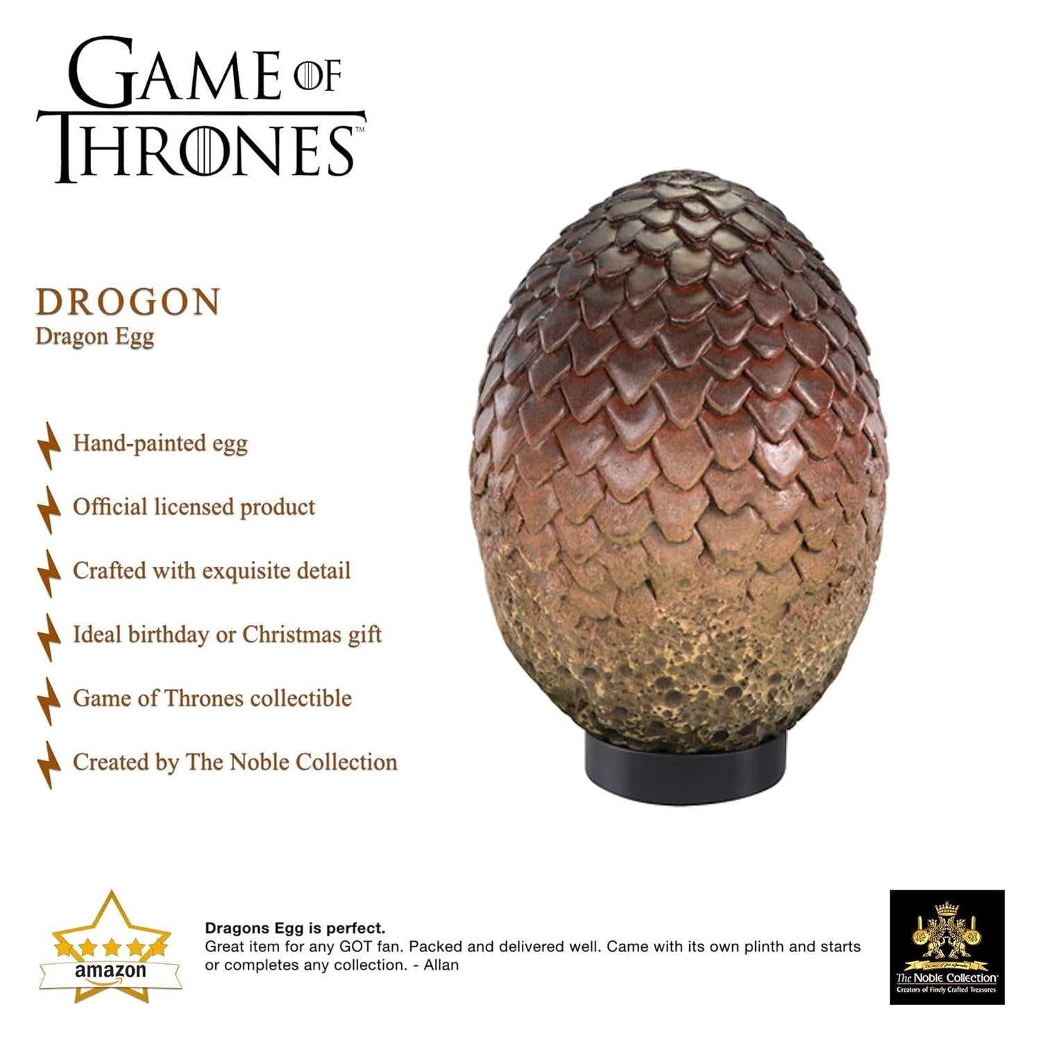 Huevo de Dragón Drogon – Réplica de Colección de Game of Thrones