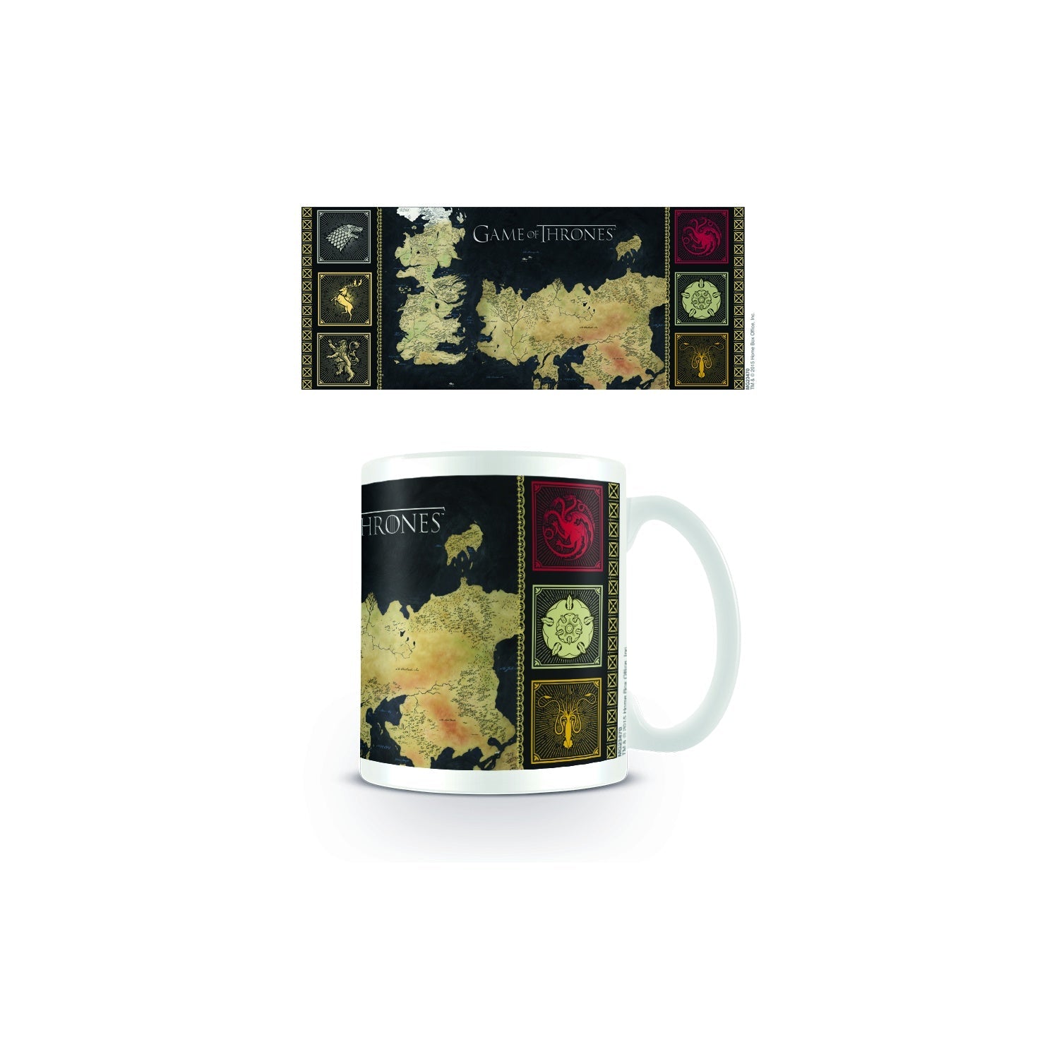 Tazón Game of Thrones - Mapa de Westeros (Poniente)