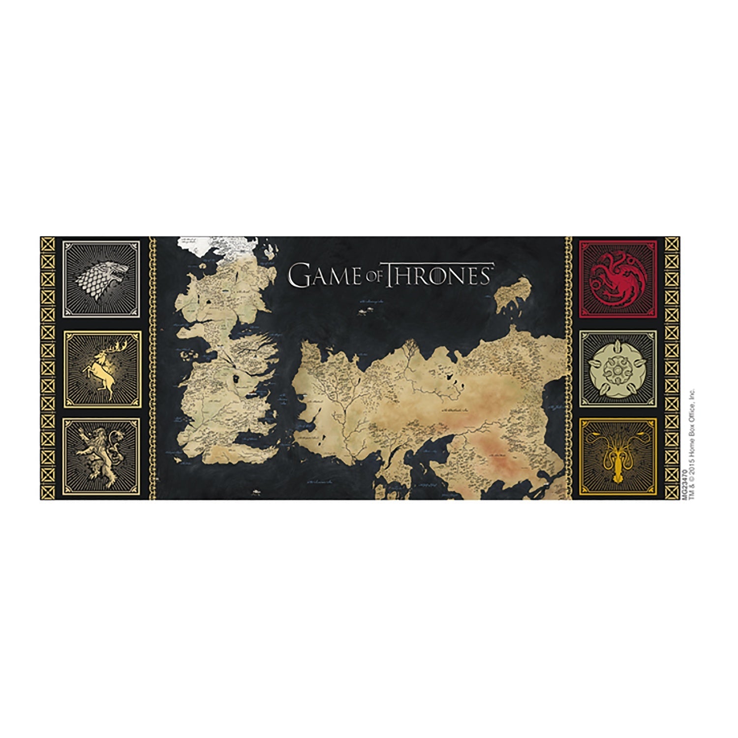 Tazón Game of Thrones - Mapa de Westeros (Poniente)