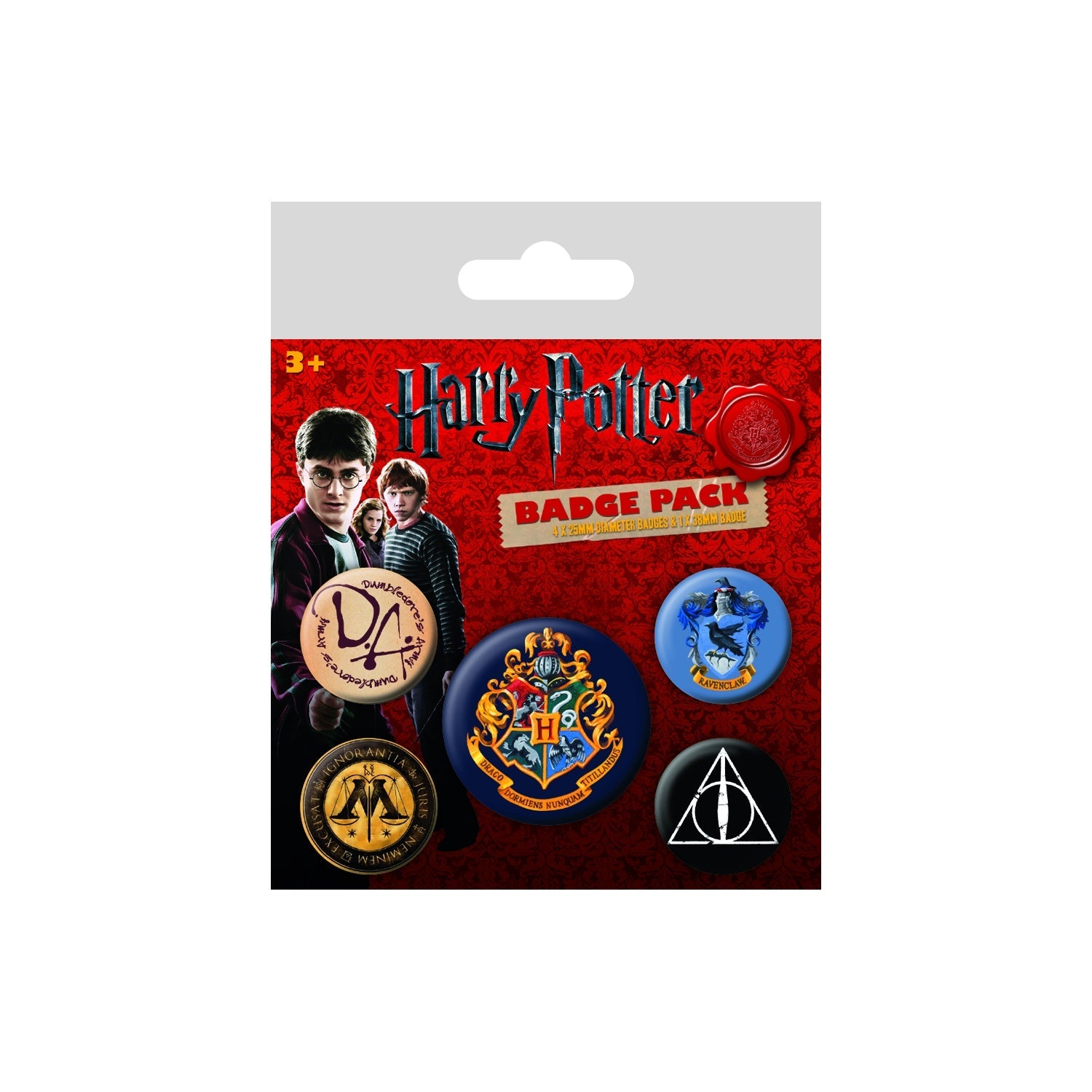 Set de Chapitas Harry Potter - Escudo Hogwarts (Pins)