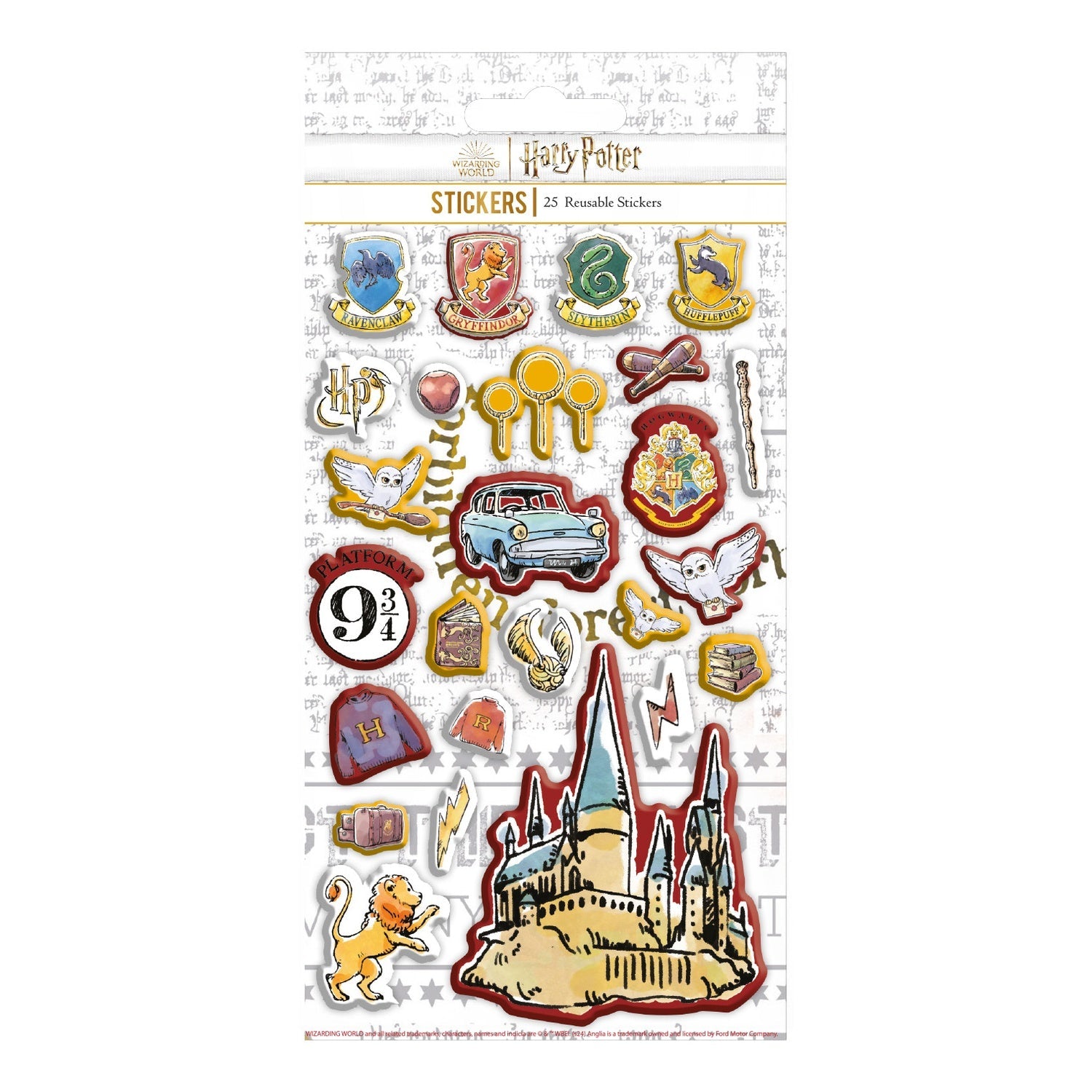 Set de Stickers con Relieve Harry Potter - Reutilizables