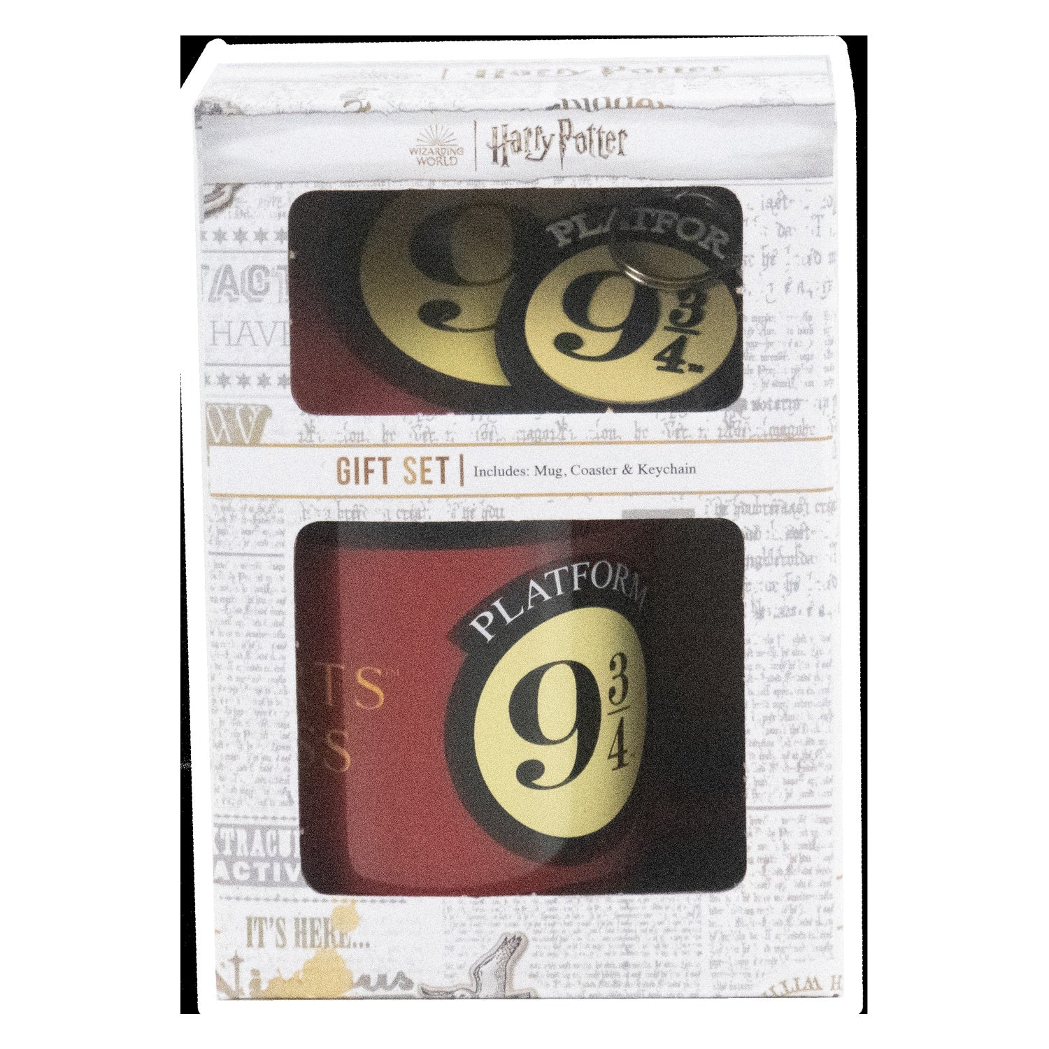 Set de Regalo Harry Potter - Plataforma 9 3/4 (Tazón y Posavasos)