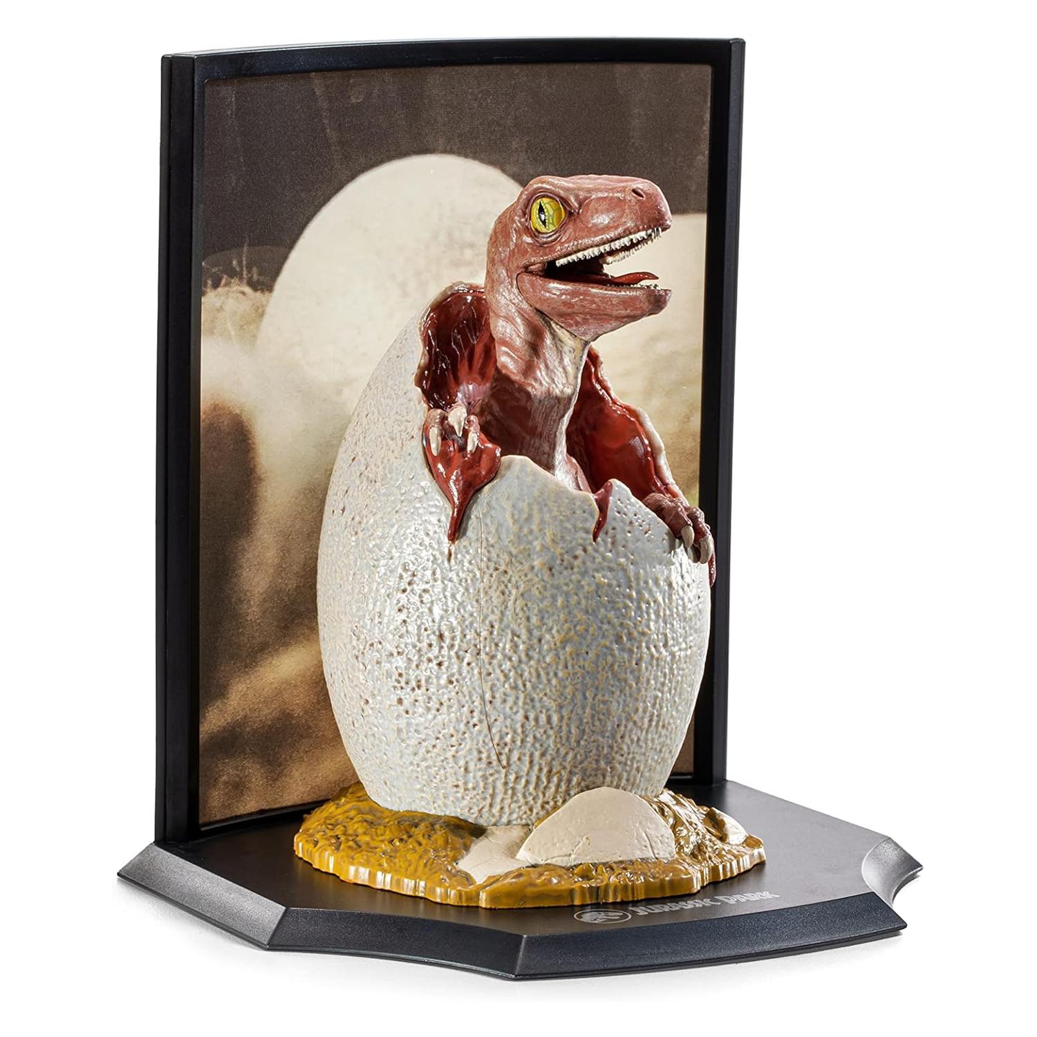 Diorama Coleccionable Jurassic Park – Huevo de Velociraptor