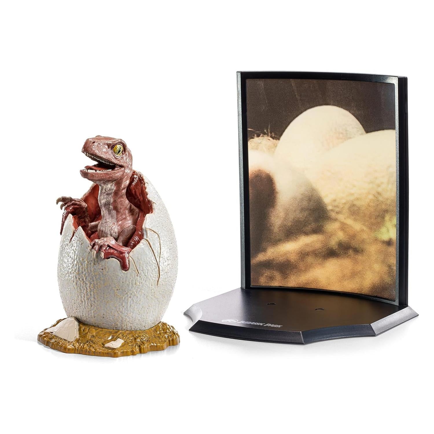 Diorama Coleccionable Jurassic Park – Huevo de Velociraptor