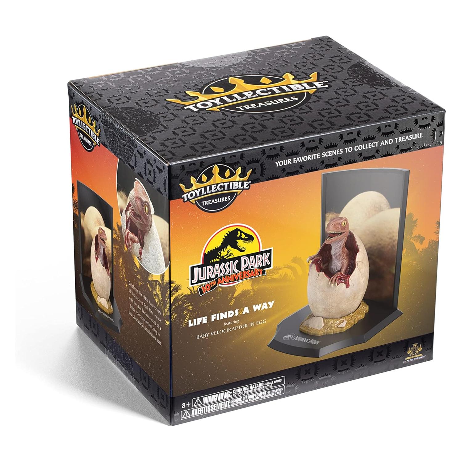 Diorama Coleccionable Jurassic Park – Huevo de Velociraptor