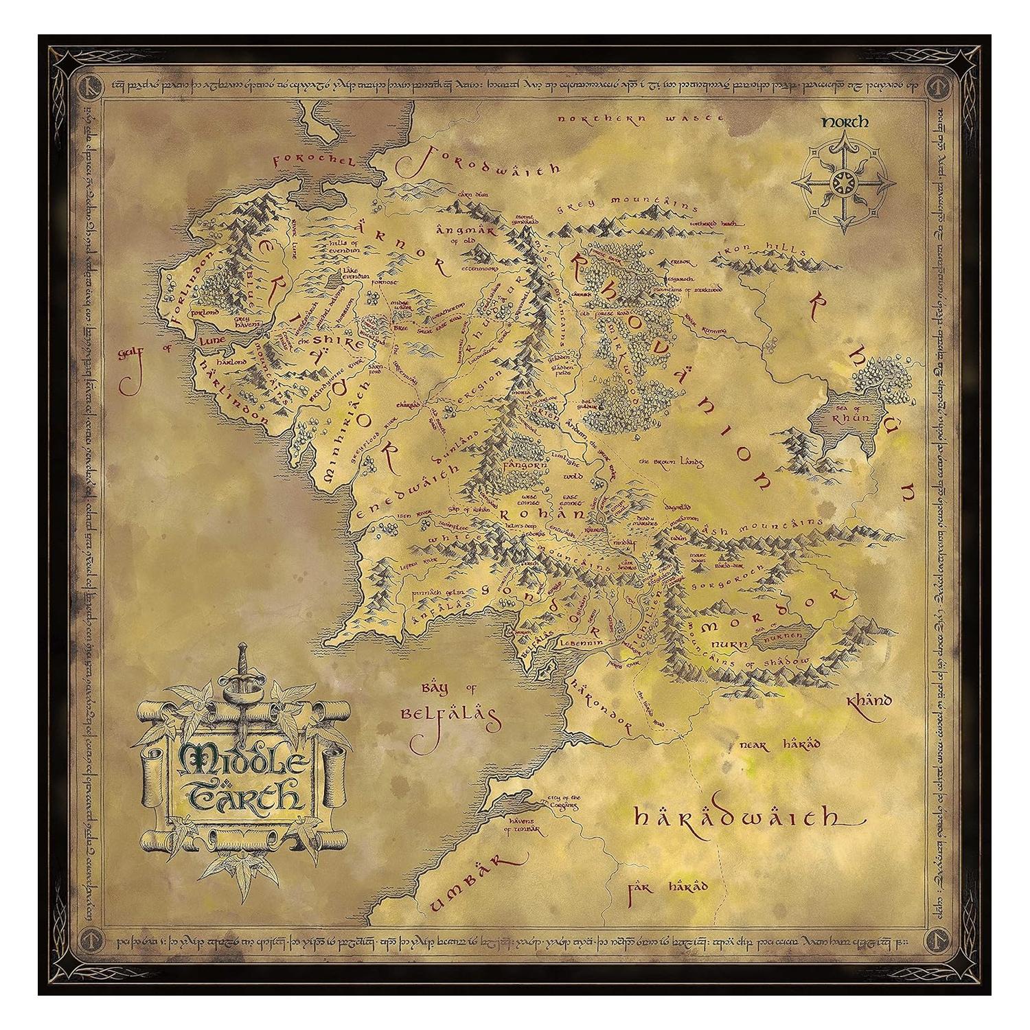 Puzzle Mapa de la Tierra Media – El Señor de los Anillos